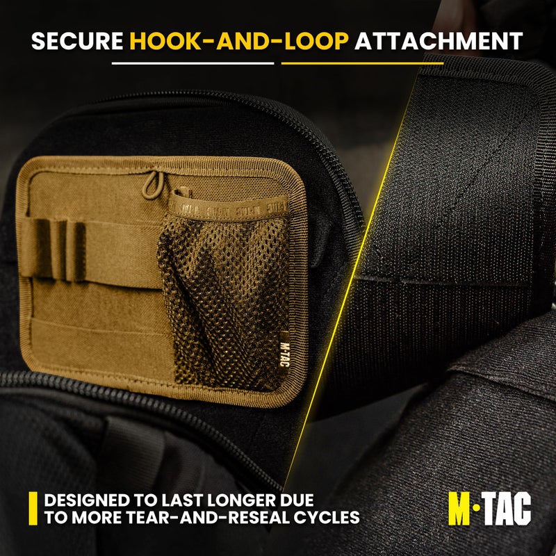 M-Tac Tactical Bag Insert Modular Organizer Utility Admin Pouch Hook Fasteners - Key Holder (Coyote Brown) - Image 3